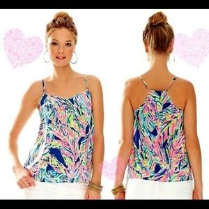 Lilly Pulitzer dusk top indigo Palm reader